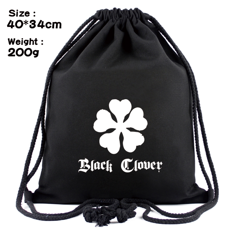 black clover Anime Coloring Book Drawstring Backpack 40X34cm 200g