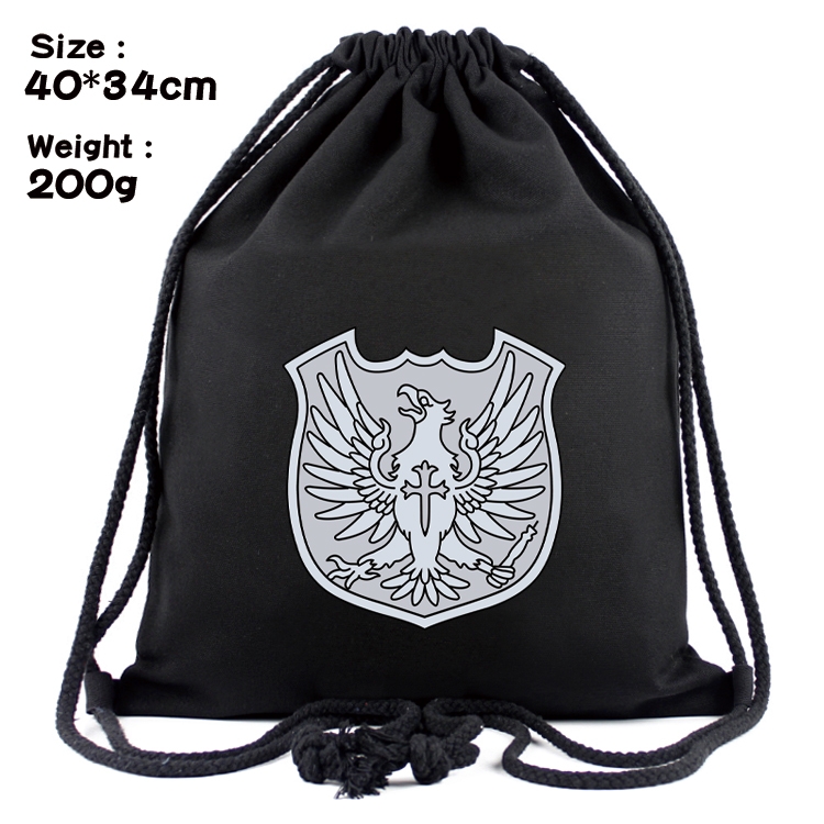 black clover Anime Coloring Book Drawstring Backpack 40X34cm 200g