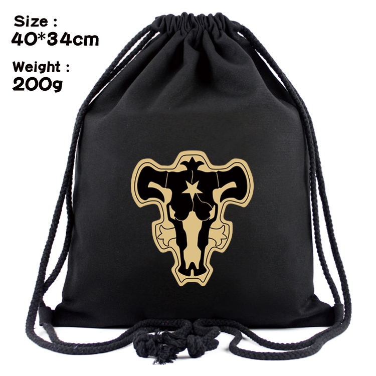 black clover Anime Coloring Book Drawstring Backpack 40X34cm 200g