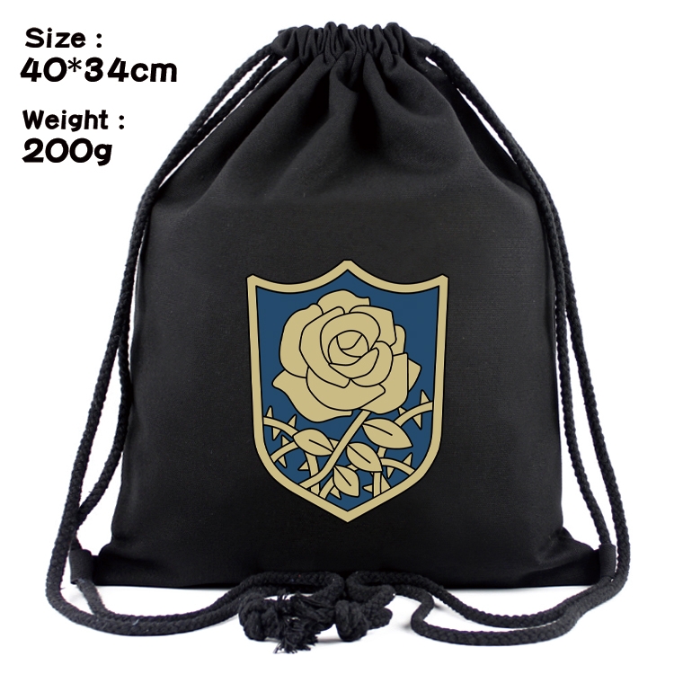 black clover Anime Coloring Book Drawstring Backpack 40X34cm 200g