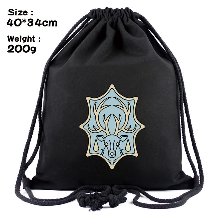 black clover Anime Coloring Book Drawstring Backpack 40X34cm 200g