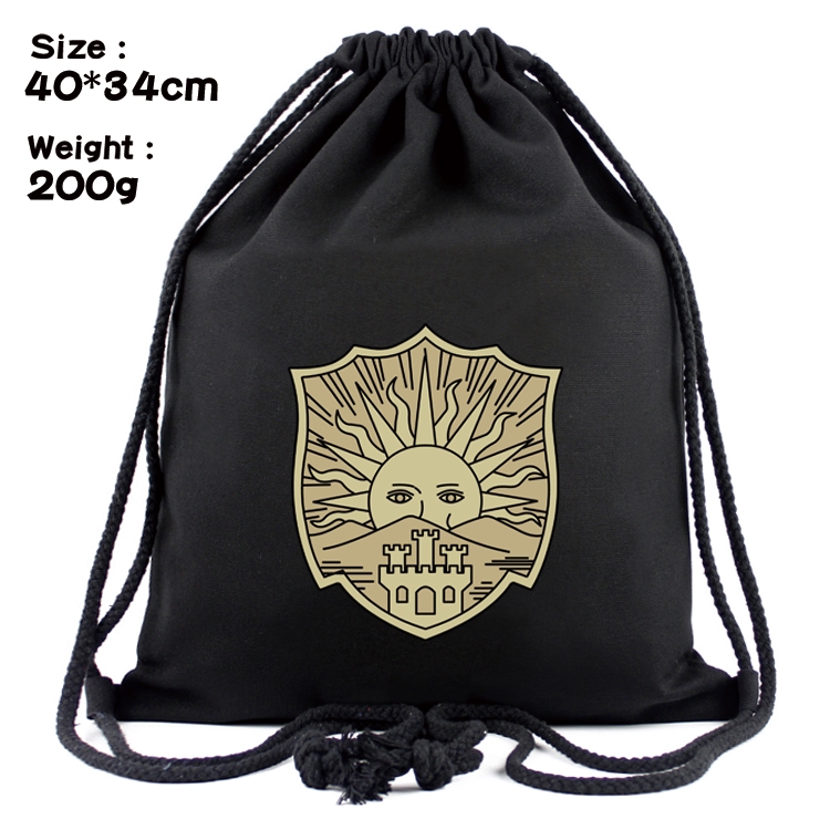 black clover Anime Coloring Book Drawstring Backpack 40X34cm 200g