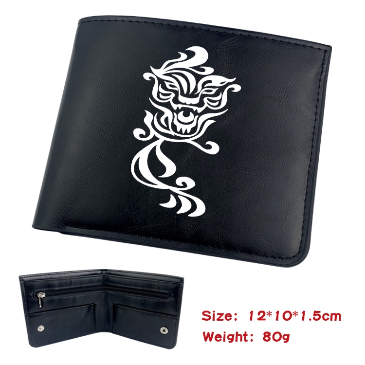 Tokyo Revengers Anime Black Leather Magnetic Buckle Two Fold Card Holder Wallet 22.5X13.5CM