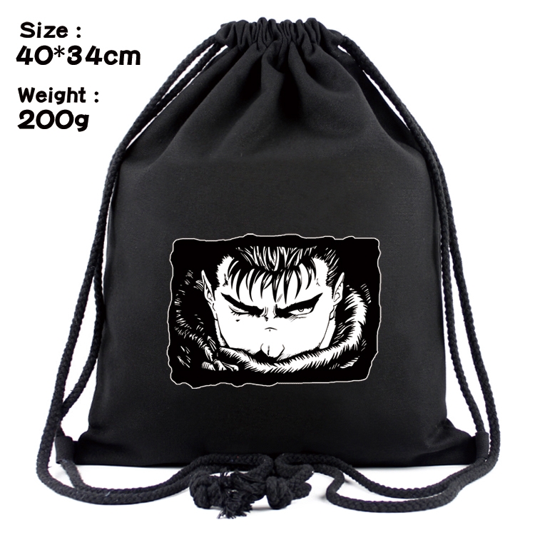 Berserk Anime Coloring Book Drawstring Backpack 40X34cm 200g