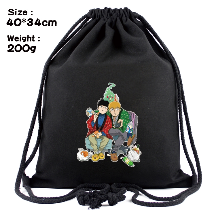 Mob Psycho 100 Anime Coloring Book Drawstring Backpack 40X34cm 200g