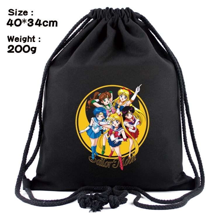 sailormoon Anime Coloring Book Drawstring Backpack 40X34cm 200g