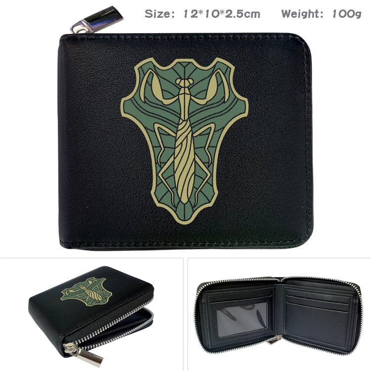 black clover Anime Full Color Short All Inclusive Zipper Wallet 10x12x2.5cm