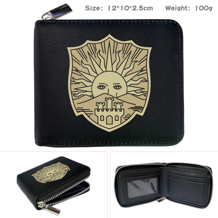 black clover Anime Full Color Short All Inclusive Zipper Wallet 10x12x2.5cm