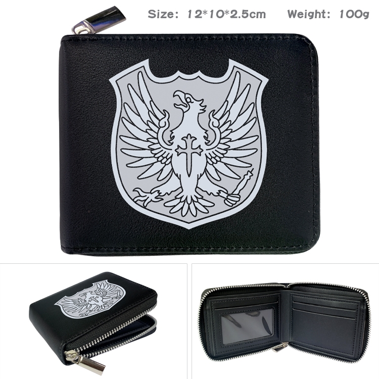 black clover Anime Full Color Short All Inclusive Zipper Wallet 10x12x2.5cm