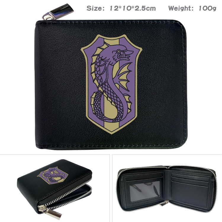 black clover Anime Full Color Short All Inclusive Zipper Wallet 10x12x2.5cm