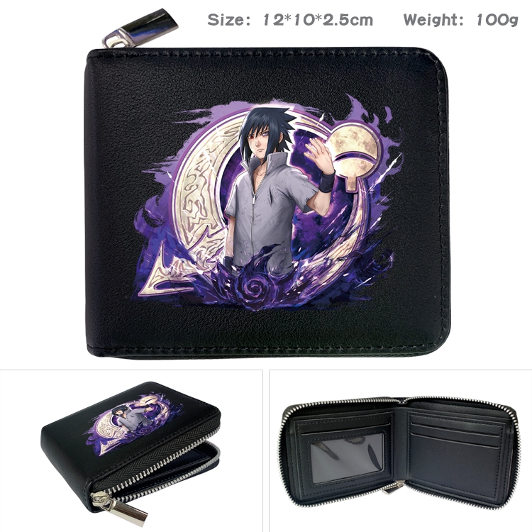 Naruto Anime Full Color Short All Inclusive Zipper Wallet 10x12x2.5cm