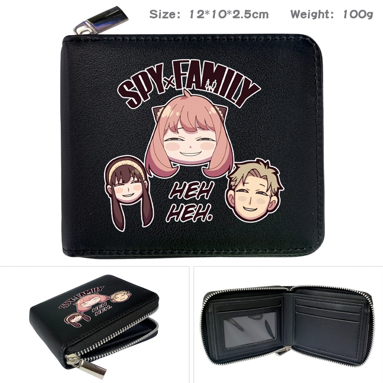 SPY×FAMILY Anime Full Color Short All Inclusive Zipper Wallet 10x12x2.5cm