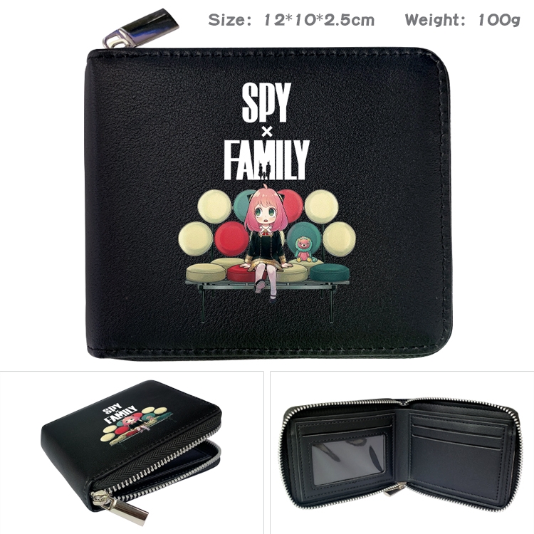 SPY×FAMILY Anime Full Color Short All Inclusive Zipper Wallet 10x12x2.5cm