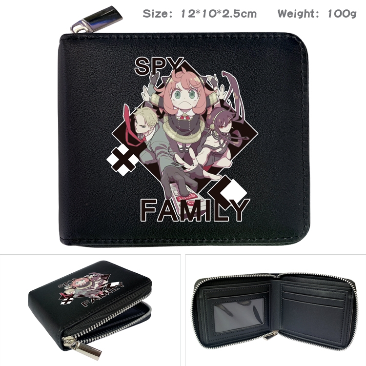 SPY×FAMILY Anime Full Color Short All Inclusive Zipper Wallet 10x12x2.5cm