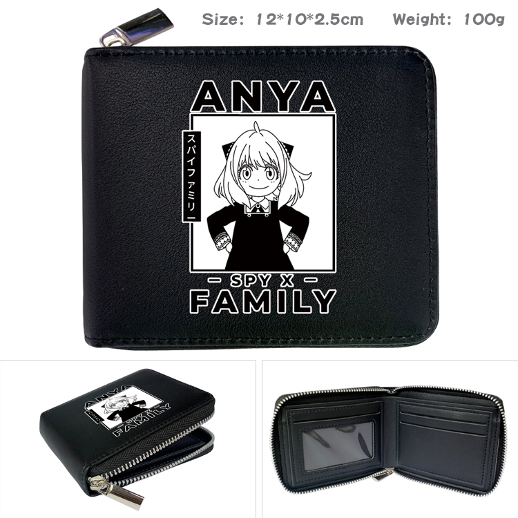 SPY×FAMILY Anime Full Color Short All Inclusive Zipper Wallet 10x12x2.5cm