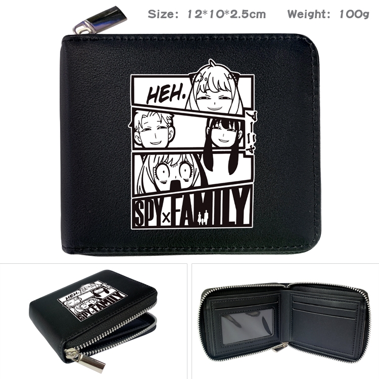 SPY×FAMILY Anime Full Color Short All Inclusive Zipper Wallet 10x12x2.5cm