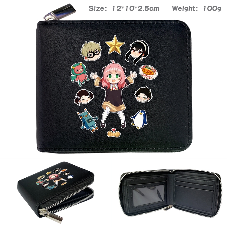 SPY×FAMILY Anime Full Color Short All Inclusive Zipper Wallet 10x12x2.5cm