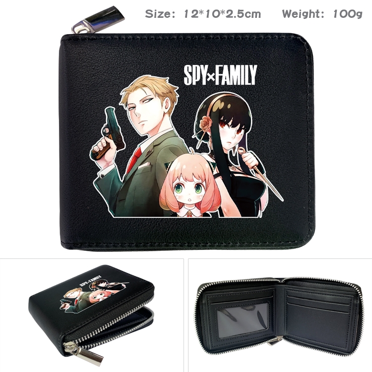 SPY×FAMILY Anime Full Color Short All Inclusive Zipper Wallet 10x12x2.5cm