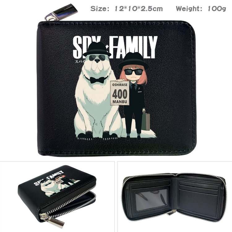 SPY×FAMILY Anime Full Color Short All Inclusive Zipper Wallet 10x12x2.5cm