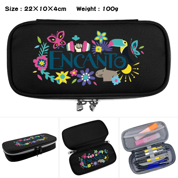 full house of magic Anime Waterproof canvas zipper clamshell pencil case pencil case 22x10x4cm