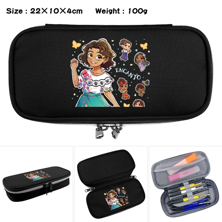 full house of magic Anime Waterproof canvas zipper clamshell pencil case pencil case 22x10x4cm