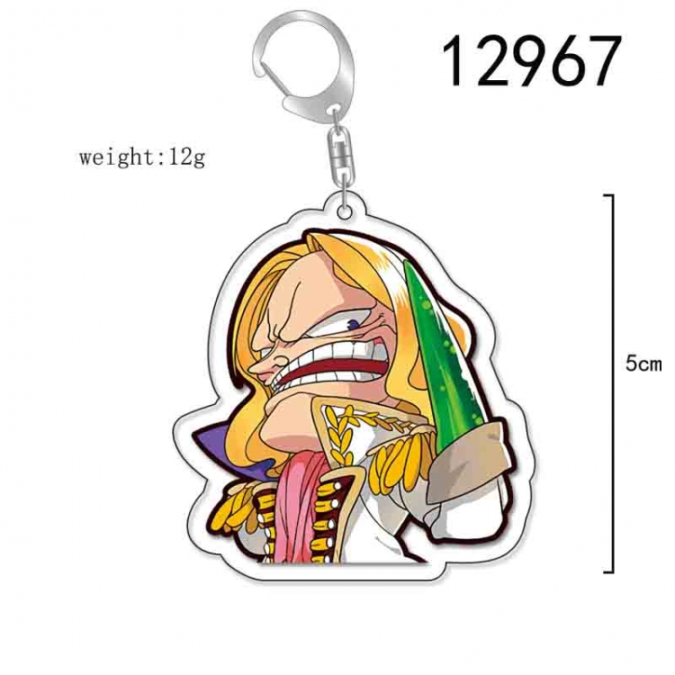 One Piece Anime Acrylic Keychain Charm price for 5 pcs 12967