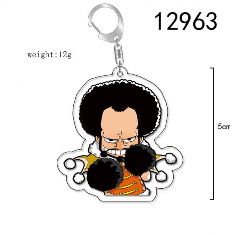 One Piece Anime Acrylic Keychain Charm price for 5 pcs 12963