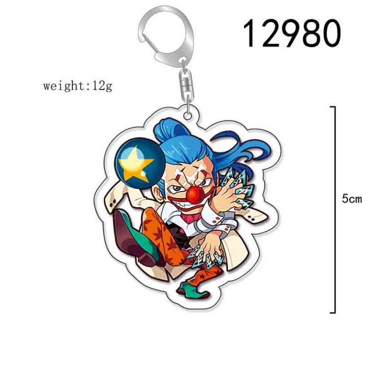 One Piece Anime Acrylic Keychain Charm price for 5 pcs 12980