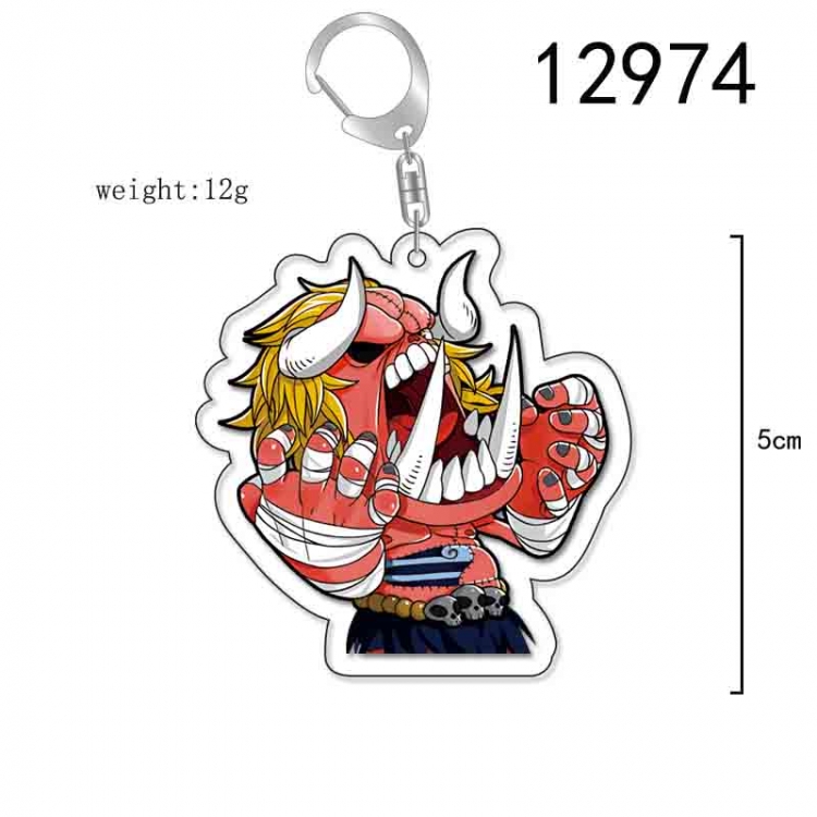 One Piece Anime Acrylic Keychain Charm price for 5 pcs 12974