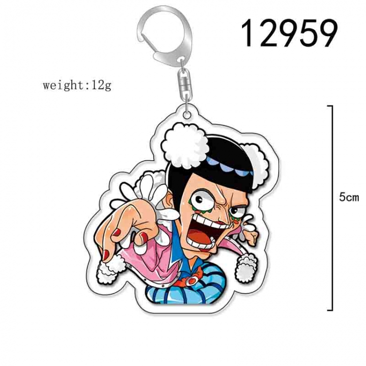 One Piece Anime Acrylic Keychain Charm price for 5 pcs 12959