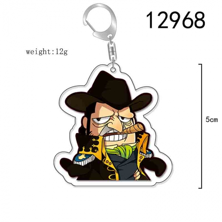 One Piece Anime Acrylic Keychain Charm price for 5 pcs 12968