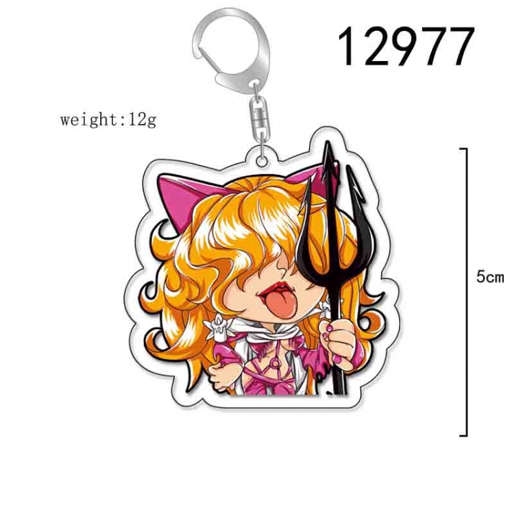 One Piece Anime Acrylic Keychain Charm price for 5 pcs 12977