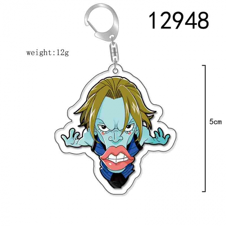 One Piece Anime Acrylic Keychain Charm price for 5 pcs 12948