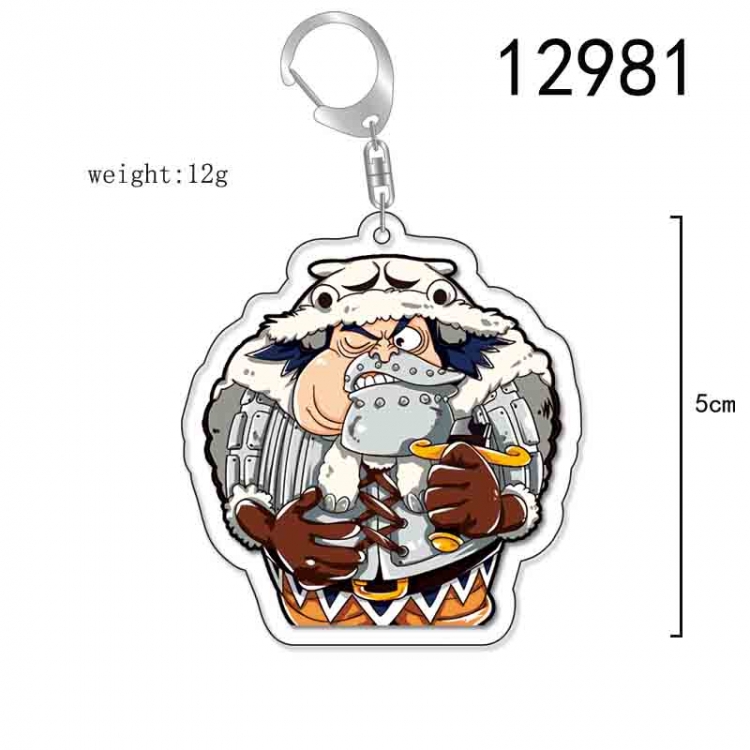 One Piece Anime Acrylic Keychain Charm price for 5 pcs 12981