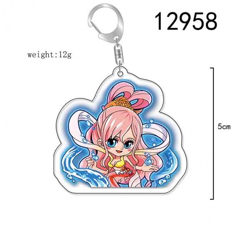 One Piece Anime Acrylic Keychain Charm price for 5 pcs 12958