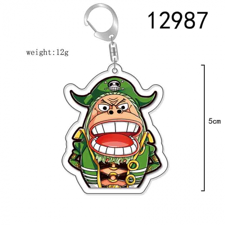 One Piece Anime Acrylic Keychain Charm price for 5 pcs 12987