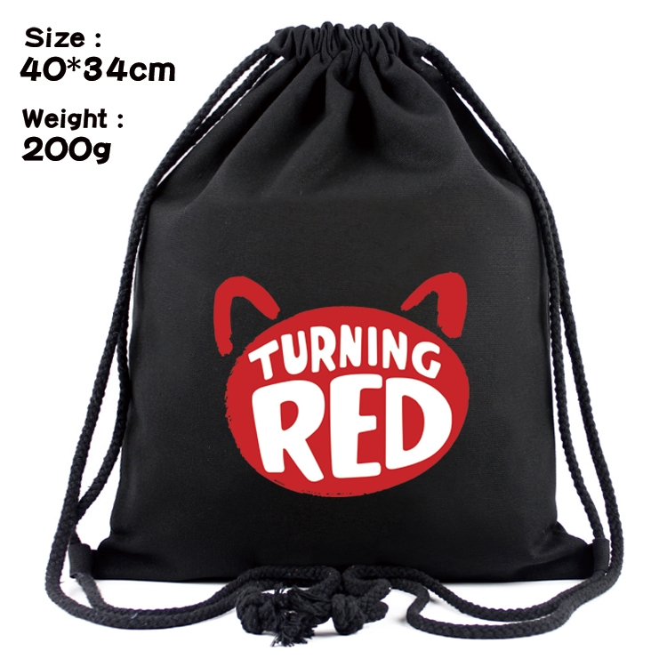 Turning Red Anime Coloring Book Drawstring Backpack 40X34cm 200g