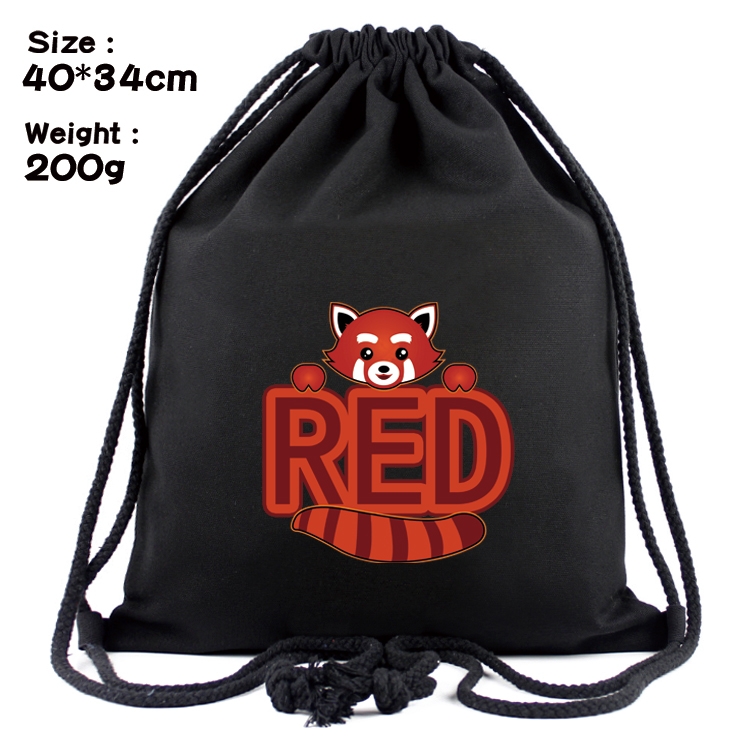 Turning Red Anime Coloring Book Drawstring Backpack 40X34cm 200g