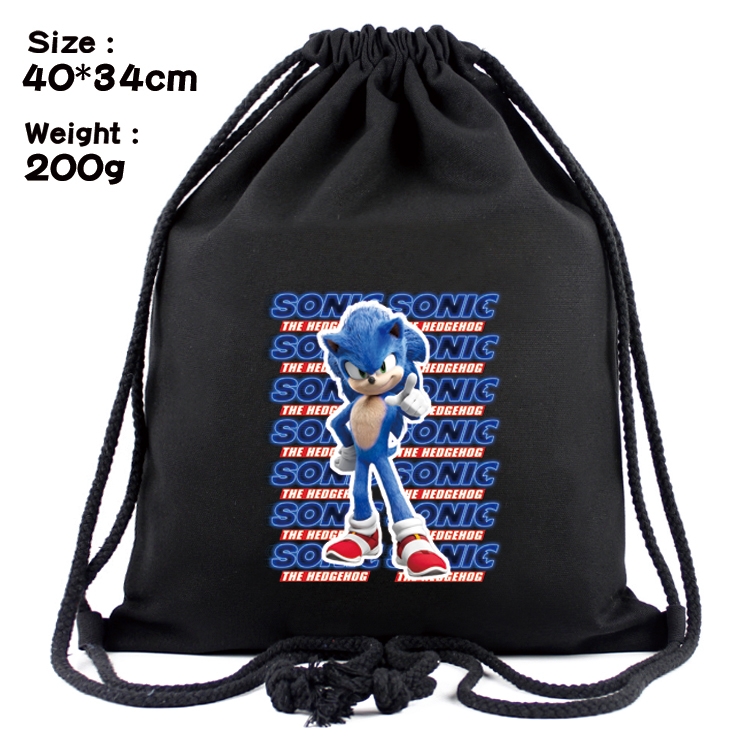 Sonic The Hedgehog Anime Coloring Book Drawstring Backpack 40X34cm 200g