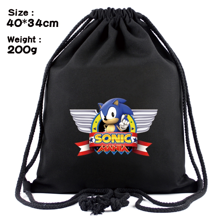 Sonic The Hedgehog Anime Coloring Book Drawstring Backpack 40X34cm 200g