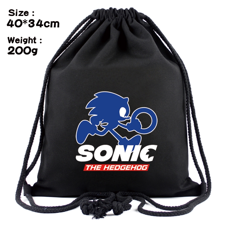 Sonic The Hedgehog Anime Coloring Book Drawstring Backpack 40X34cm 200g