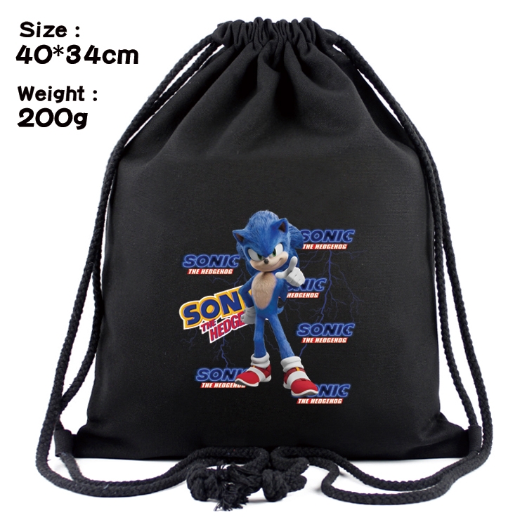 Sonic The Hedgehog Anime Coloring Book Drawstring Backpack 40X34cm 200g