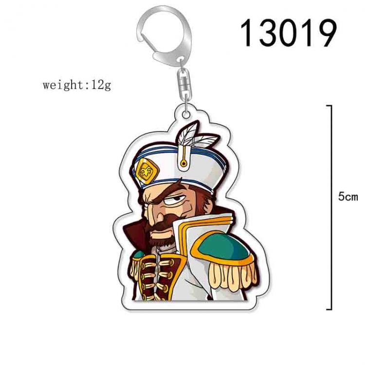 One Piece Anime Acrylic Keychain Charm price for 5 pcs 13019