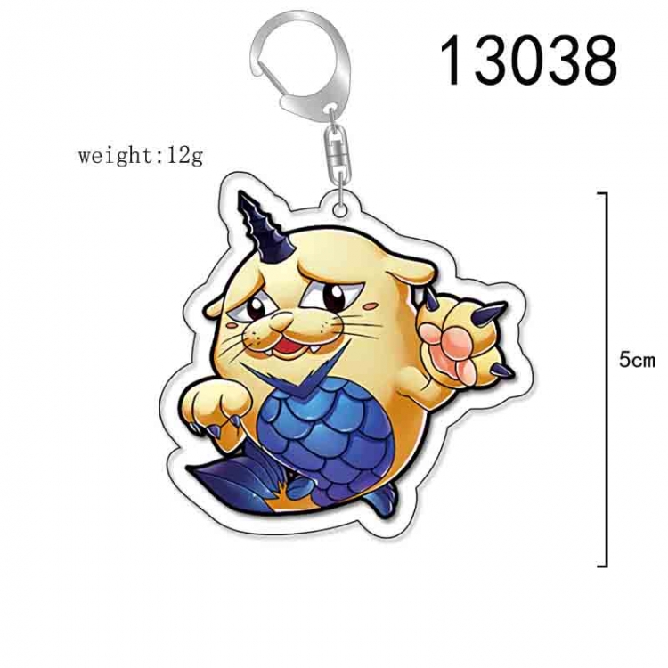 One Piece Anime Acrylic Keychain Charm price for 5 pcs 13038