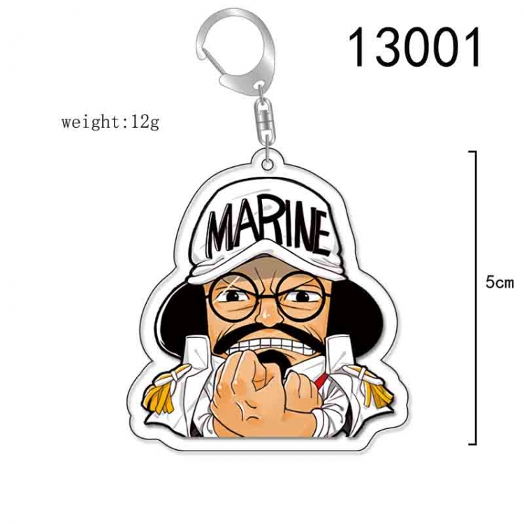 One Piece Anime Acrylic Keychain Charm price for 5 pcs 13001