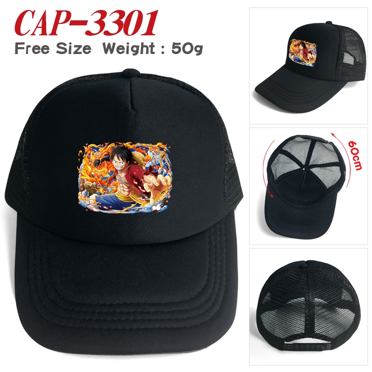 One Piece Anime mesh cap peaked cap sun hat 60cm  CAP-3301