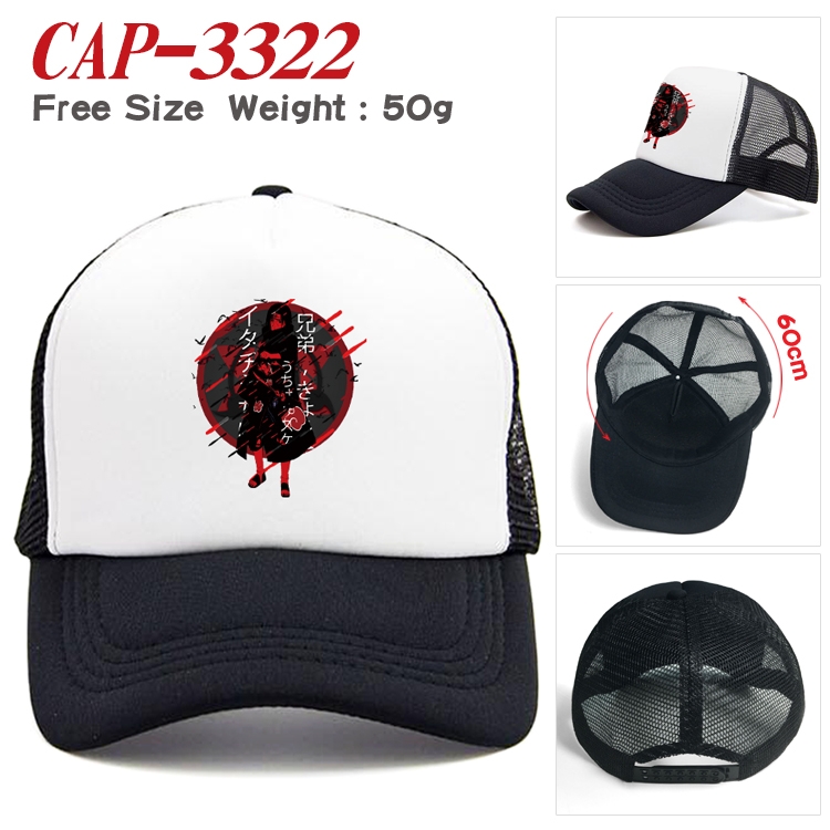 Naruto Anime mesh cap peaked cap sun hat 60cm  CAP-3322