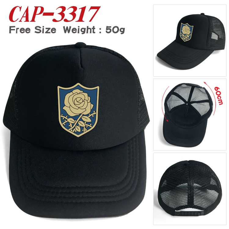 black clover Anime mesh cap peaked cap sun hat 60cm CAP-3317