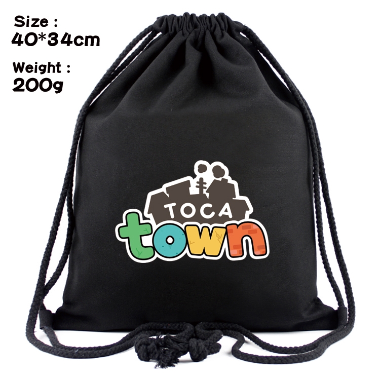 toca life world  Anime Coloring Book Drawstring Backpack 40X34cm 200g