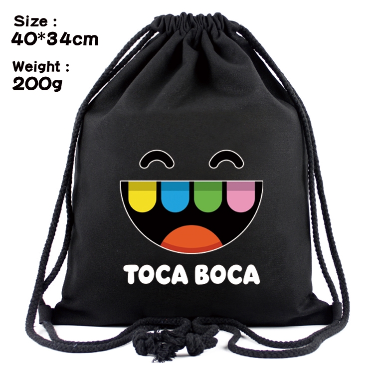 toca life world  Anime Coloring Book Drawstring Backpack 40X34cm 200g